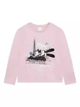 Givenchy Kids футболка из органического хлопка с принтом, розовый