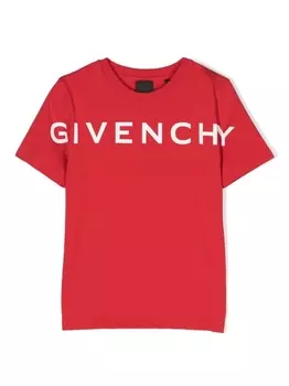 Givenchy Kids футболка из органического хлопка с логотипом 4G, красный