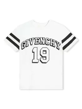 Givenchy Kids футболка из органического хлопка с вышитым логотипом, белый