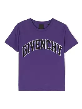 Givenchy Kids футболка из органического хлопка с логотипом, фиолетовый