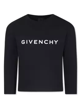 Givenchy Kids футболка из органического хлопка с логотипом, черный