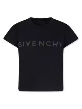 Givenchy Kids футболка из органического хлопка с логотипом, черный