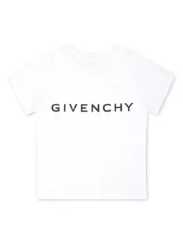 Givenchy Kids футболка из органического хлопка с логотипом, белый