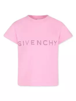 Givenchy Kids футболка из органического хлопка с логотипом, розовый