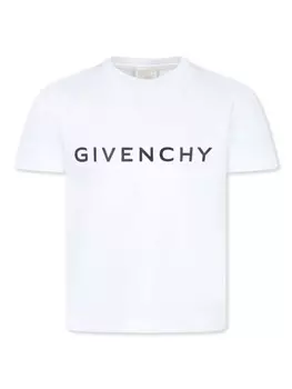 Givenchy Kids футболка из органического хлопка с логотипом, белый