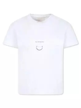 Givenchy Kids футболка из органического хлопка с логотипом, белый
