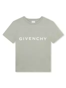 Givenchy Kids футболка из органического хлопка с логотипом, зеленый