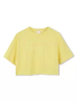 Givenchy Kids футболка из органического хлопка, желтый