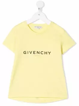 Givenchy Kids футболка с блестками, желтый