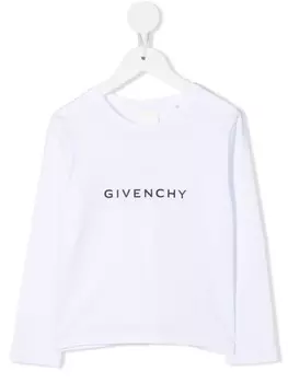 Givenchy Kids футболка с длинными рукавами и логотипом 4G, белый