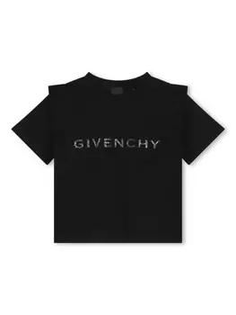 Givenchy Kids футболка с логотипом 4G, черный