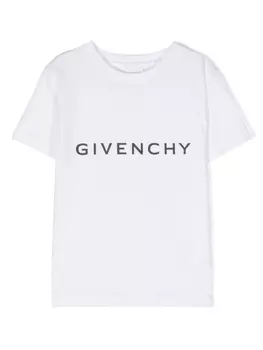 Givenchy Kids футболка с логотипом, белый