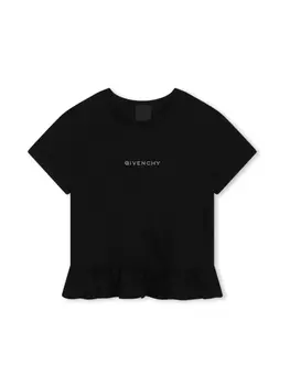 Givenchy Kids футболка с логотипом, черный