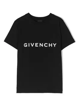 Givenchy Kids футболка с логотипом, черный
