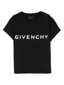 Givenchy Kids футболка с логотипом, черный