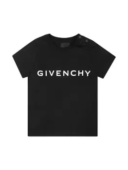 Givenchy Kids футболка с логотипом, черный