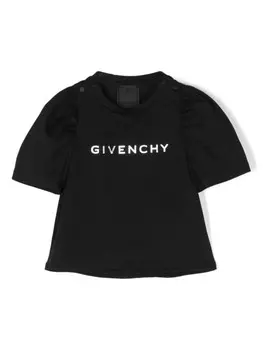 Givenchy Kids футболка с логотипом, черный