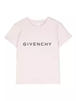 Givenchy Kids футболка с логотипом, розовый