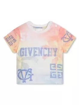 Givenchy Kids футболка с логотипом, синий