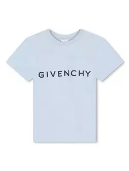 Givenchy Kids футболка с логотипом, синий