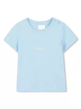 Givenchy Kids футболка с логотипом, синий