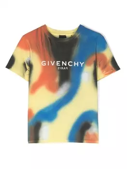 Givenchy Kids футболка с логотипом, желтый