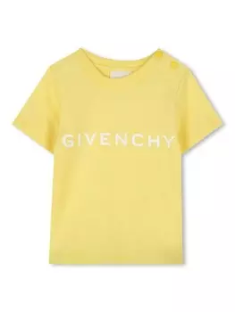 Givenchy Kids футболка с логотипом, желтый