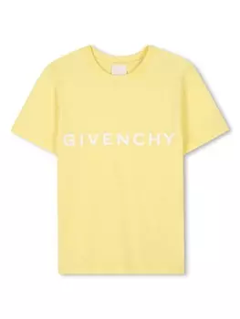Givenchy Kids футболка с логотипом, желтый