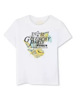 Givenchy Kids футболка с надписью, белый