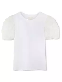 Givenchy Kids футболка с объемными рукавами, белый