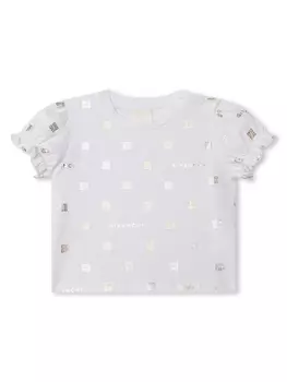Givenchy Kids футболка с принтом 4G, белый