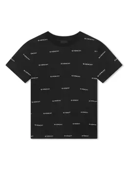 Givenchy Kids футболка с принтом 4G, черный