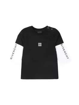 Givenchy Kids футболка с принтом 4G, черный