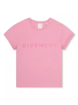 Givenchy Kids футболка с принтом 4G, розовый