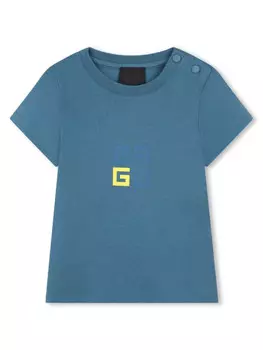 Givenchy Kids футболка с принтом 4G, синий