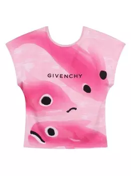 Givenchy Kids футболка с принтом, розовый