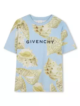 Givenchy Kids футболка с принтом, синий