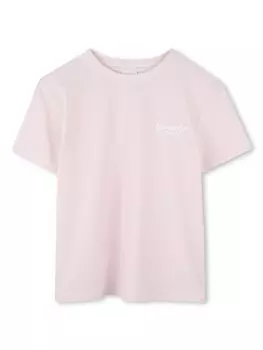 Givenchy Kids футболка с вышитым логотипом, розовый