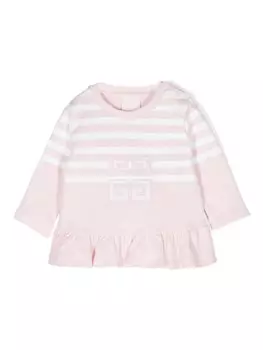 Givenchy Kids футболка с вышивкой 4G, розовый