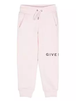 Givenchy Kids хлопковые спортивные брюки с логотипом, розовый