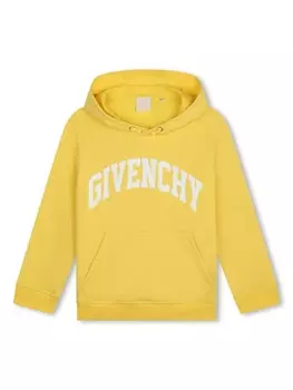 Givenchy Kids худи из джерси с логотипом, желтый