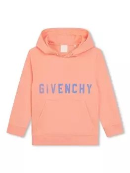 Givenchy Kids худи с кулиской и логотипом, оранжевый