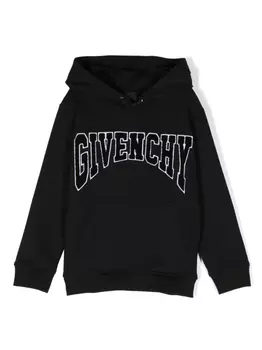 Givenchy Kids худи с кулиской и нашивкой-логотипом, черный