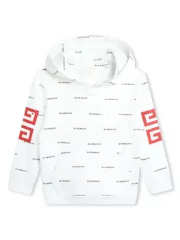 Givenchy Kids худи с логотипом 4G, белый