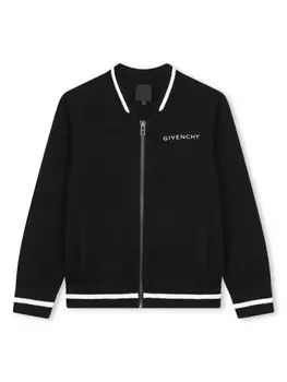 Givenchy Kids кардиган на молнии с логотипом 4G, черный