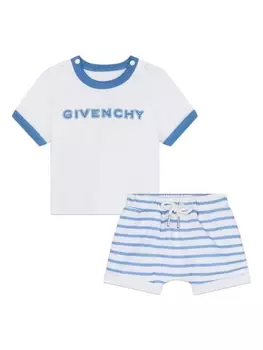 Givenchy Kids комплект из футболки и шортов с логотипом, белый