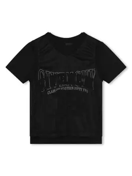 Givenchy Kids комплект из футболки и топа с логотипом, черный