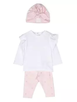 Givenchy Kids комплект из топа и брюк с логотипом, розовый