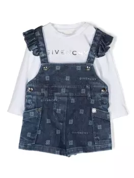 Givenchy Kids комплект из топа и комбинезона, синий