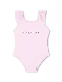 Givenchy Kids купальник с логотипом, розовый